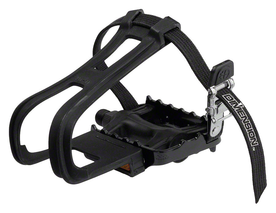 Dimension Sport Pedals/Toe Clip Combo